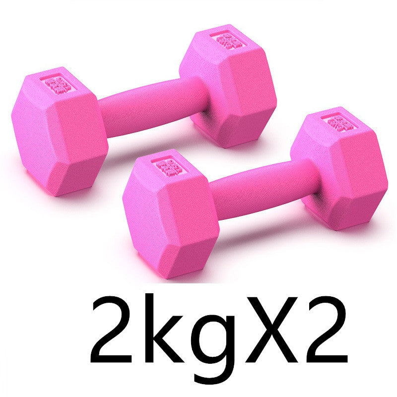 Rubberized Dumbbells for Arm Muscle Training Fitness