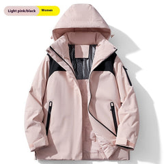 Winter Fleece-Lined Waterproof Windproof Outdoor Jacket
