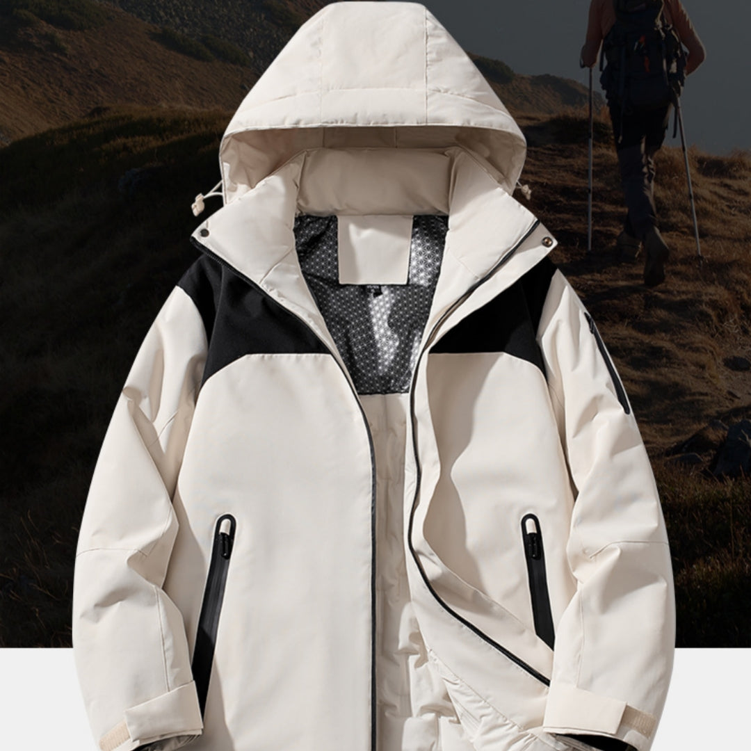 Winter Fleece-Lined Waterproof Windproof Outdoor Jacket