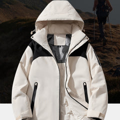 Winter Fleece-Lined Waterproof Windproof Outdoor Jacket