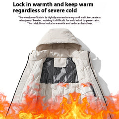 Winter Fleece-Lined Waterproof Windproof Outdoor Jacket