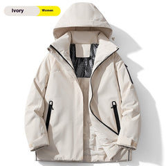 Winter Fleece-Lined Waterproof Windproof Outdoor Jacket