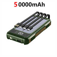 200000mAh Solar Power Bank with Fast Charging & LED Light