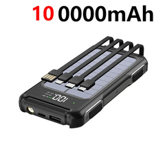 200000mAh Solar Power Bank with Fast Charging & LED Light