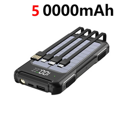 200000mAh Solar Power Bank with Fast Charging & LED Light