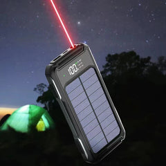 200000mAh Solar Power Bank with Fast Charging & LED Light