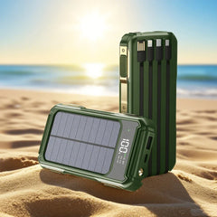 200000mAh Solar Power Bank with Fast Charging & LED Light
