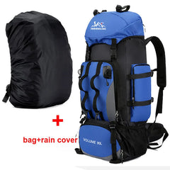 90L Waterproof Hiking Camping Rucksack Large Travel Backpack