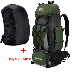 90L Waterproof Hiking Camping Rucksack Large Travel Backpack