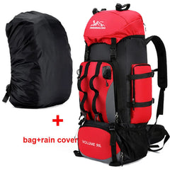 90L Waterproof Hiking Camping Rucksack Large Travel Backpack