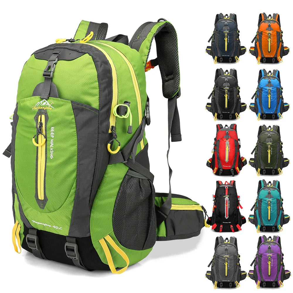 40L Water-Resistant Hiking & Camping Travel Backpack