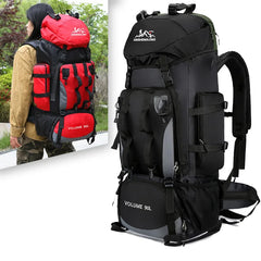 90L Waterproof Hiking Camping Rucksack Large Travel Backpack