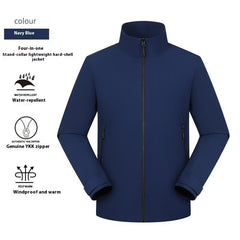Thin Waterproof Stand Collar Jacket Men's Coat