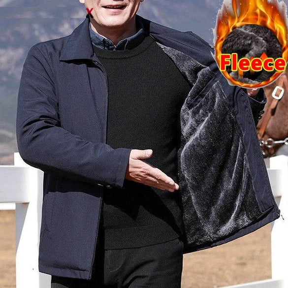 Luxury Men’s Warm Fleece Windproof Waterproof Winter Jacket