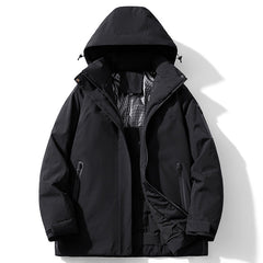 Winter Fleece-Lined Waterproof Windproof Outdoor Jacket