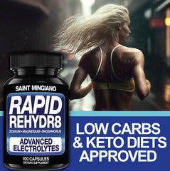 Rapid Rehydr8 Electrolyte Muscle Recovery Supplement Capsules