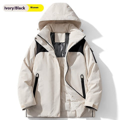 Winter Fleece-Lined Waterproof Windproof Outdoor Jacket