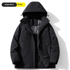 Winter Fleece-Lined Waterproof Windproof Outdoor Jacket