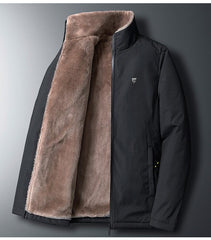 Men’s Thick Fleece Windproof Winter Outdoor Jacket