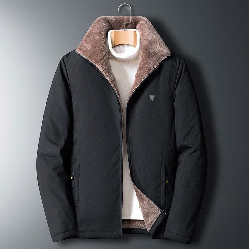 Men’s Thick Fleece Windproof Winter Outdoor Jacket