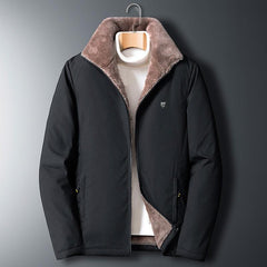Men’s Thick Fleece Windproof Winter Outdoor Jacket