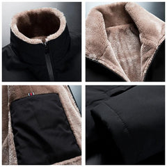 Men’s Thick Fleece Windproof Winter Outdoor Jacket